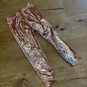 Metallic Rose Kids Leggings nwot